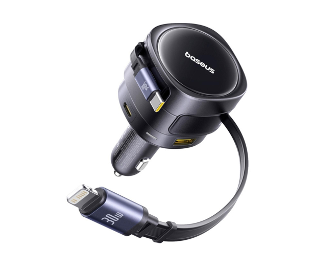 Baseus Ładowarka samochodowa 90W 2x USB-C + kabel USB-C i Lightning - 1502063 - zdjęcie 2